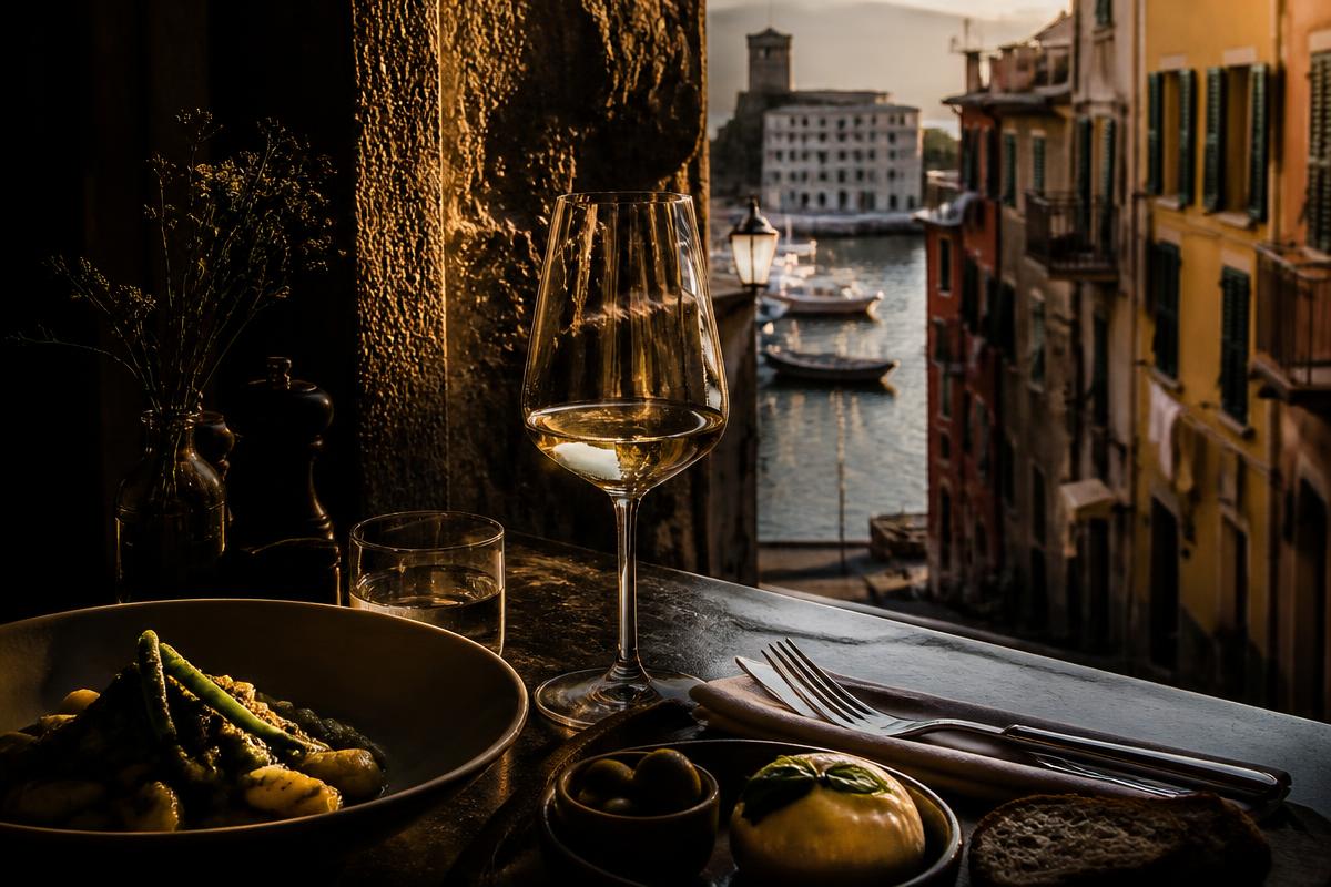 Tavola apparecchiata con vista sul mare