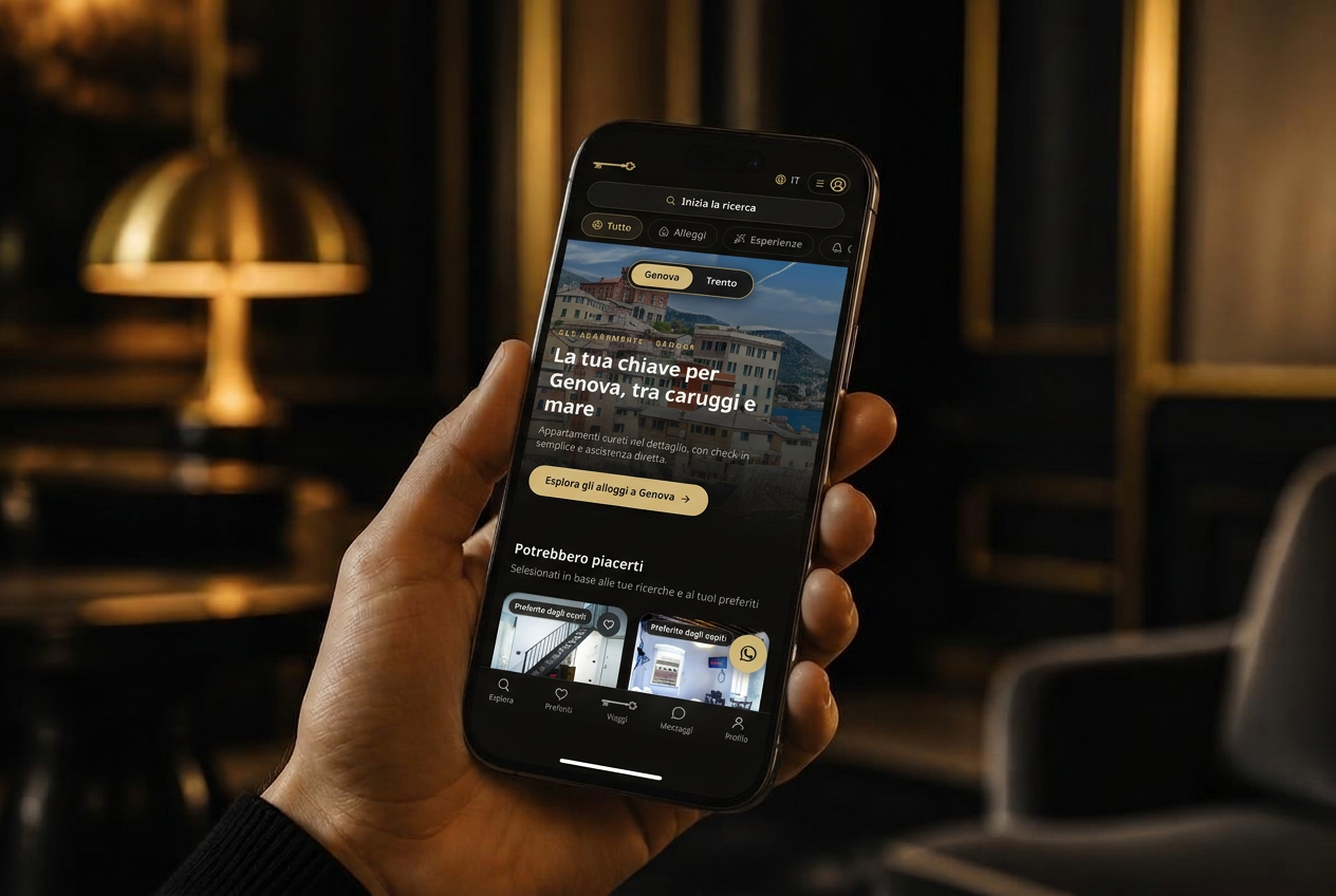 Prenotazione diretta da smartphone in un ambiente elegante